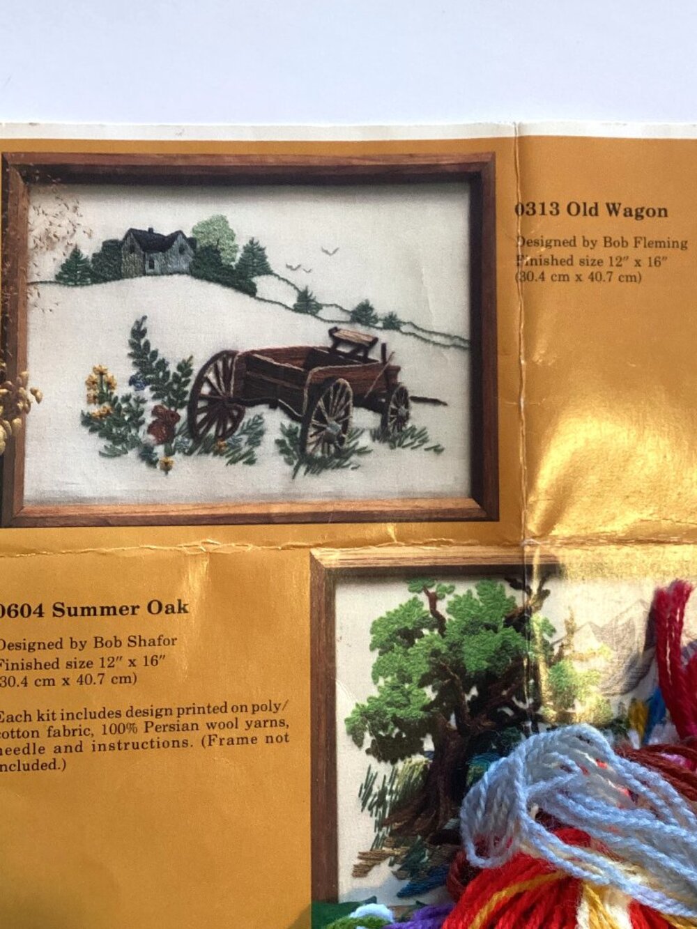 Vintage The Creative Circle # 0313 Old Wagon Embroidery Crewel Kit Crafts